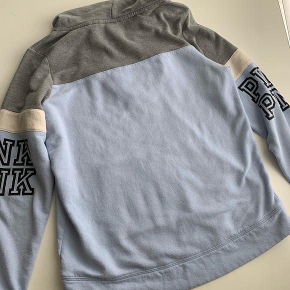 PINK Blue and Grey Hoodie - Picture 2 of 6